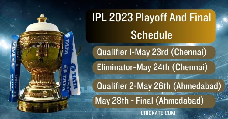 IPL 2023 Playoff and Final Schedule Out,Ahmedabad to host final on May 28
