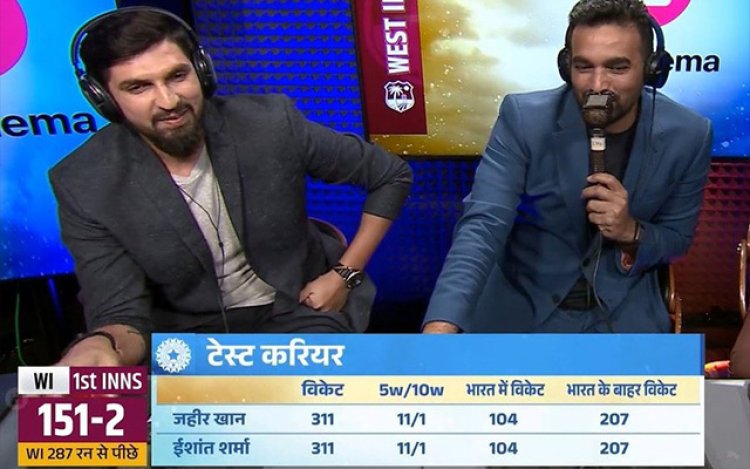 Zaheer Khan and Ishant Sharma reacted over graphic showing identical Test record