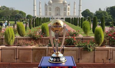 ICC World Cup Trophy 2023 Reaches Taj Mahal .Check Latest Images