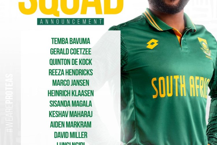 South Africa's World Cup squad